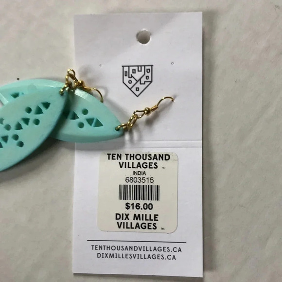 Turquoise  Drop Earrings - Picture 2 of 4